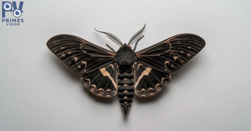 Black moths symbolize cycles of death and rebirth. The appearance of a black moth may signal the end of one chapter and the beginning of another. 